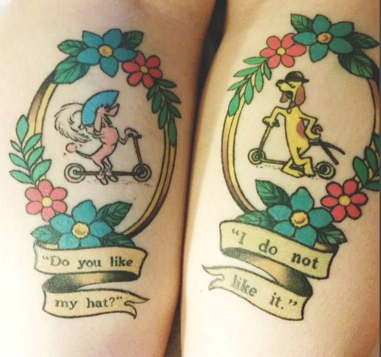 A beloved classic beginning reader makes its mark here on a tattoo and the dogs from Go Dog Go! give advice for creatives on handling rejection. 